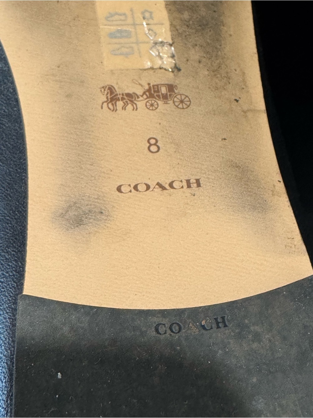 Coach Sienna Black Leather Slip-On Mules with Gold Bit - Picture 7 of 10